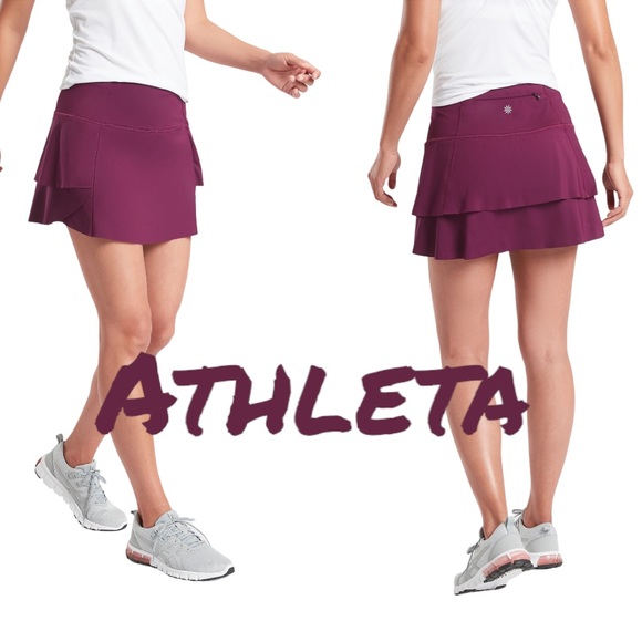 Athleta Momentum Layered Swing Skort in Berry - Picture 1 of 16